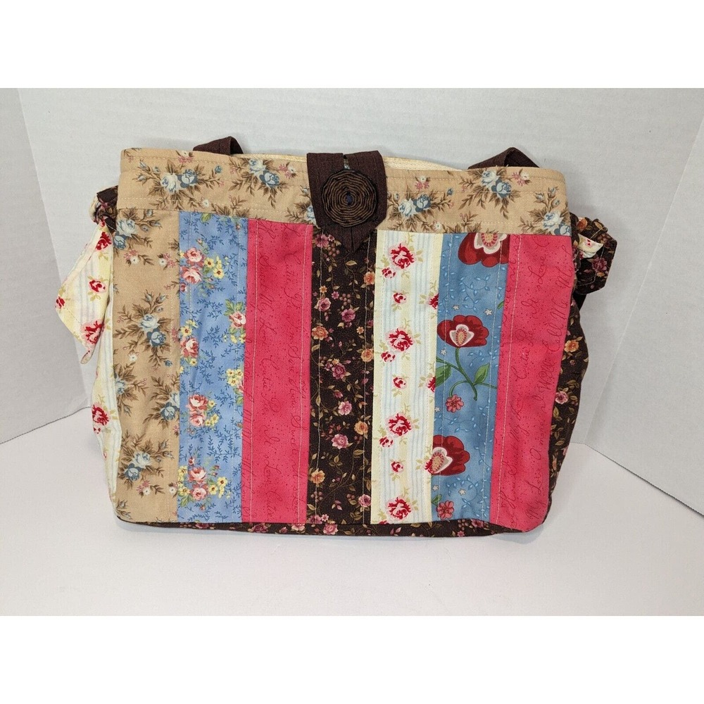 Custom Handmade Quilted Handbag 12.5" x 10" x 3.5"
